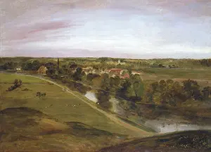 Stour: Stratford St Mary from the Coombs, by John Constable