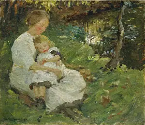 Lamorna: By the Stream, Lamorna ' mother and child