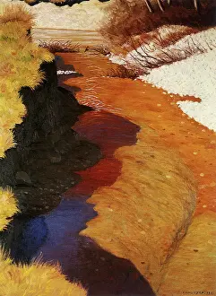 Sloping: Stream in Winter