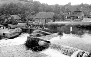 Streatley: Streatley, the Weir c1955