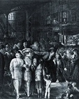 Ashcan: THE STREEET, 1917, a lithograph by realist ?