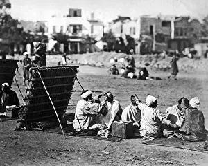 Barbers: Street barbers, Egypt