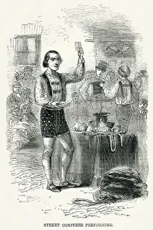 Tricks: Street Conjurer performing 1850s