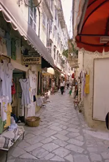 Corfu: A side street in Corfu, Greece