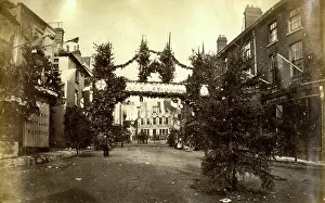 Decorations: Street decorations for a royal wedding