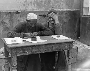 Unable: Street letter writer in Cairo, 1925
