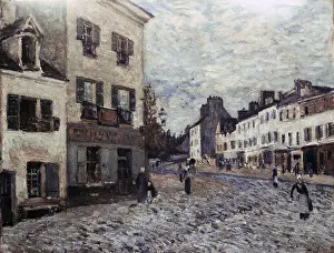 Marly: Street in Marly, by Alfred Sisley