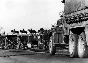 Motorized: Street in the occupied Latvia, 1944