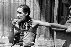 Philip Dunn: A street performer dressed as a harlequin