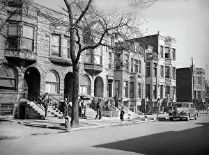 Brownstones: street scene - architecture - Chicago