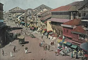 Hurrying: Street Scene in Bombay