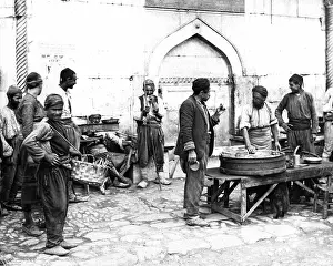 Itinerant: Street scene with bread vendor, Turkey