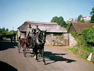 Cockington: Street scene at Cockington, near Torquay, Devon