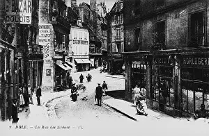 Dole: Street scene in Dole, Jura, France
