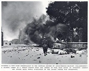 Nov19: Street scene during the evacuation of Dunkirk, WW2