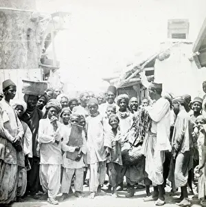 Jolly: Street scene in India, jolly group