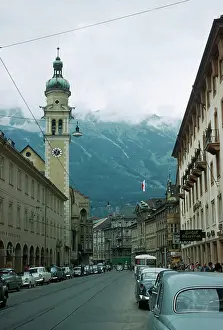 Cobblestones: Street scene in Innsbruck, Austria