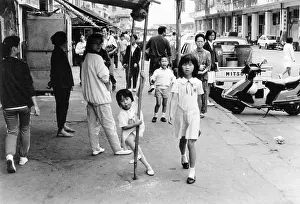 Macau: Street scene in Macau, China