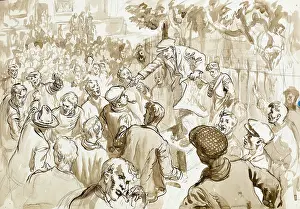 Sheppard: Street scene with striking men