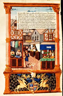 Similar: A street of shops including a tailor and a barber