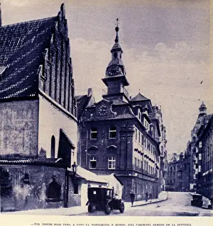 Judaic: Street with a synagogue