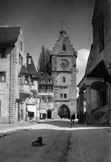 Ueberlingen: Street in Ueberlingen, 1934