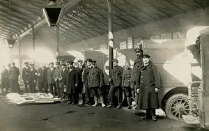 Stretchers: Stretcher bearers waiting for ambulance train arrival