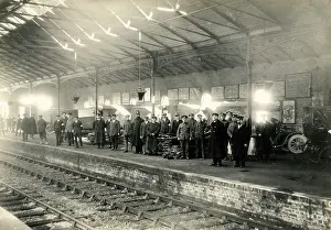 Stretchers: Stretcher bearers waiting for ambulance train arrival