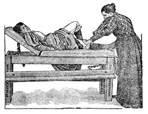 Examinations: Stretching of the legs after Thure Brandt, 1902