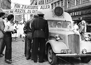 Alserstrasse: Strike of doctors. Alserstrasse. Vienna. 20th