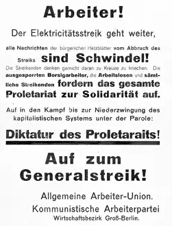 Continuation: Strike call of the KPD, 1930