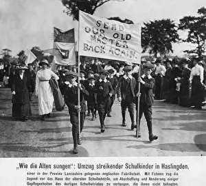 Haslingden: Striking schoolchildren move to Haslingden, 1913