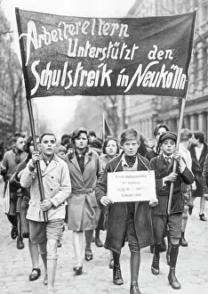 Demanding: Striking students in Neukoelln, 1930