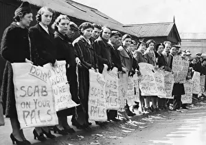 Breakers: Striking workers at an armaments factory in Woolwich, 1939