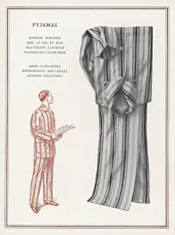 Sleepwear: Striped Pyjamas 1927
