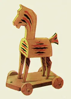 Plaything: Striped Wooden Horse
