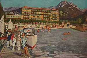 Strobl: Strobl. Wolfgangsee. Hotel at the Lake. Strobl