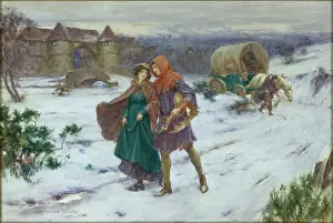 Knowles: Strolling Players – snow scene