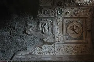 Tepidarium: Stucco, Tepidarium, Forum Baths, Pompeii, Campania, Italy