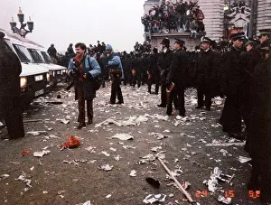 Tension: Student demonstration, County Hall, Central London