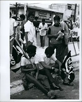 Leftist: Student farmer demonstrators in Manila, Philippines