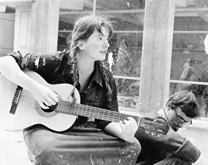 Corsham: Student playing guitar at Corsham Art School