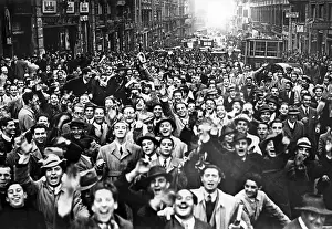 Bustle: Student protest in Rome against France, 1938