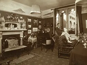 Comfortable: Student room, Trinity College, Cambridge, 1911