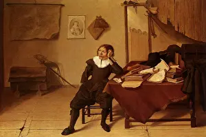 1628: Student in his Study