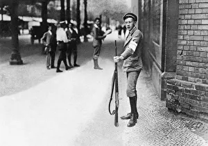 Prevent: Student as voluntary guard soldier, 1914