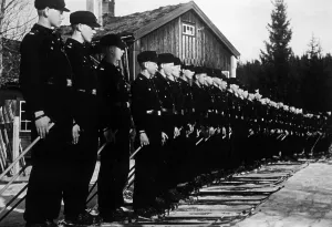Trondheim: Students of the Adolf Hitler school in Trondheim, 1943
