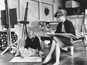 Corsham: Two students at Corsham Art School