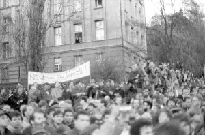 Hroch: Students - demonstration - International Students Day