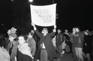 Hroch: Students - demonstration - International Students Day